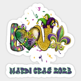 Mardi Gras 2023 Love Sticker